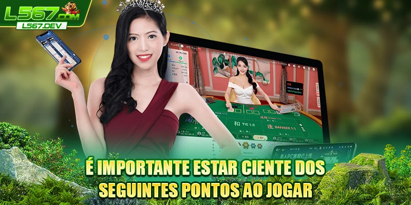 É importante estar ciente dos seguintes pontos ao jogar