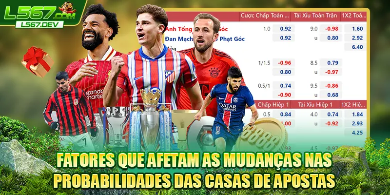 Fatores que afetam as mudanças nas probabilidades das casas de apostas