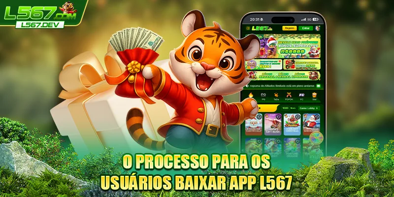 O processo para os usuários baixar app L567