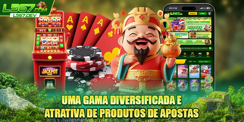 Uma gama diversificada e atrativa de produtos de apostas